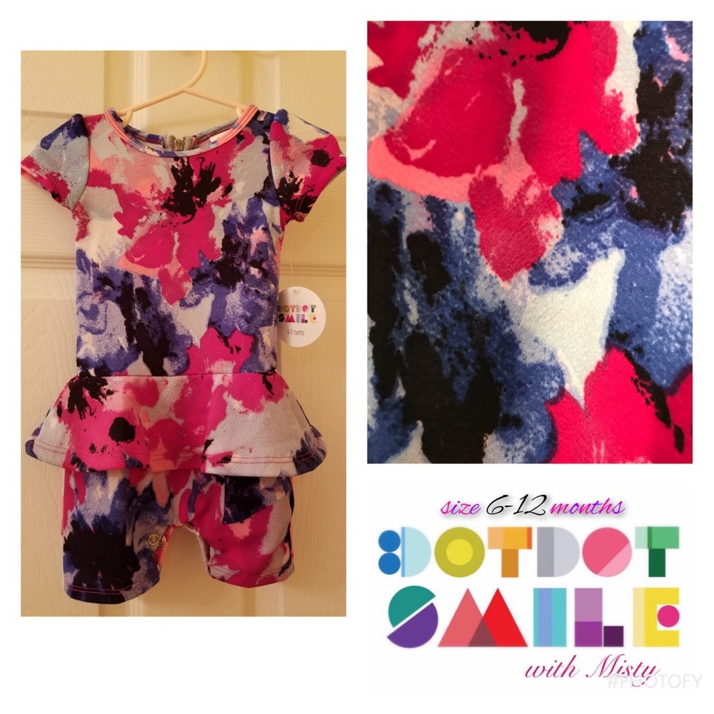Dot Dot Smile vintage romper NWT!